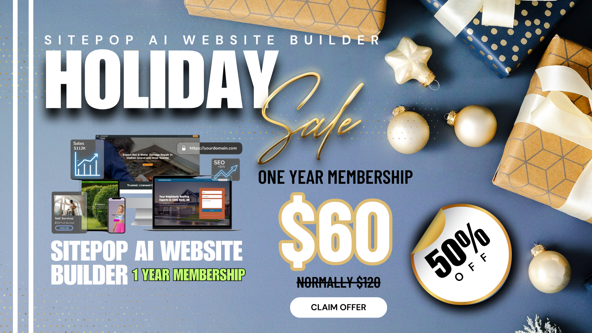 Holiday Extravaganza Sale: Get 50% Off on One-Year Membership, Now Only $60!